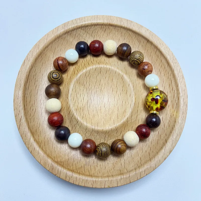 ERXI Sandalwood Wooden Bracelets Unisex-3