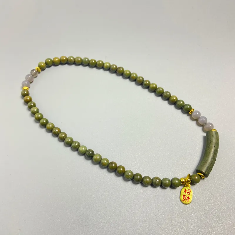 ERXI Green Sandalwood Wooden Bracelets Unisex-4