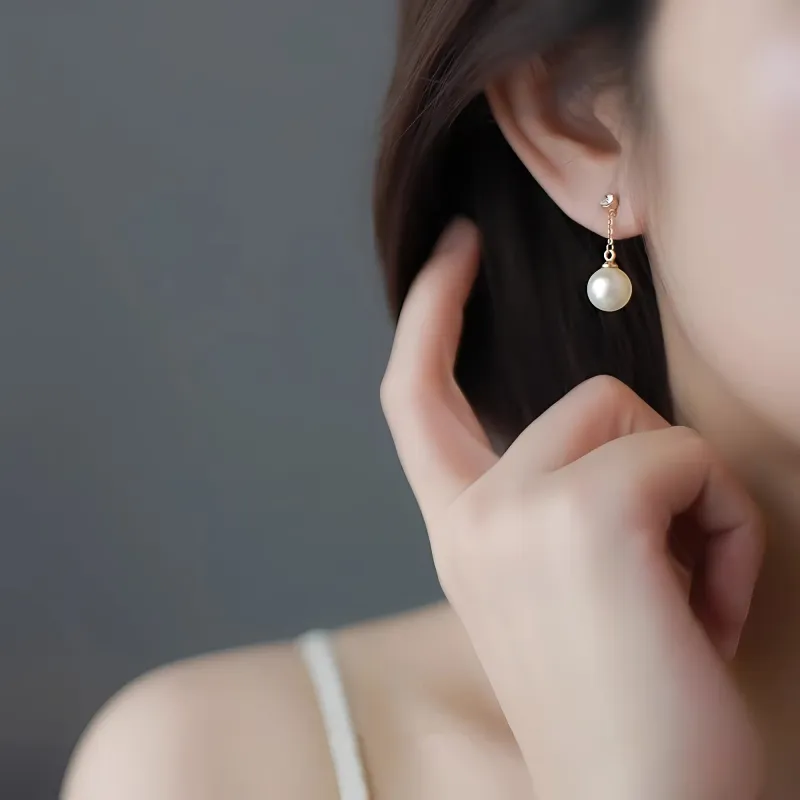 ERXI Zircon Clip On Earrings Women's-1