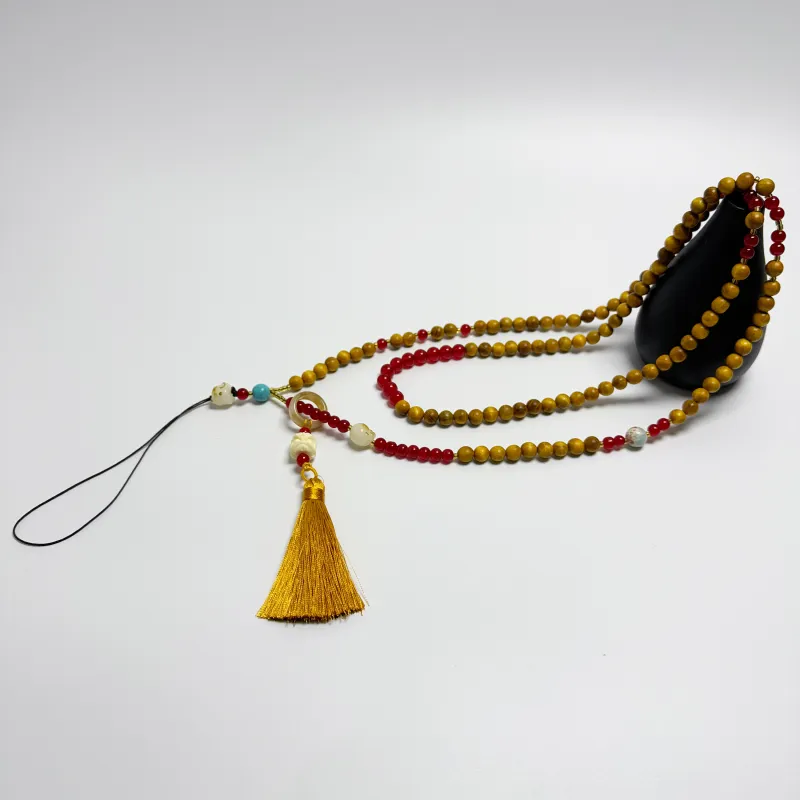 ERXI Golden Sandalwood Necklaces Unisex-4