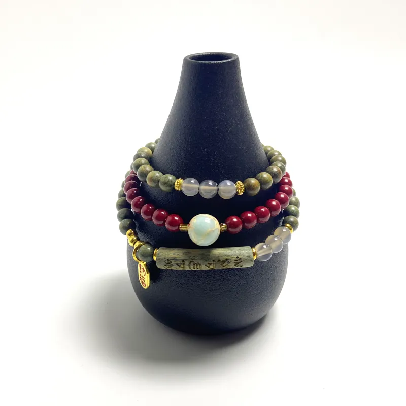 ERXI Green Sandalwood Bracelets Unisex-5