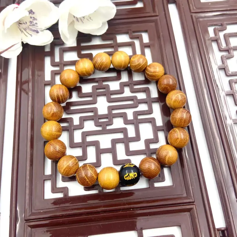 ERXI Golden Sandalwood Wooden Bracelets Unisex-4