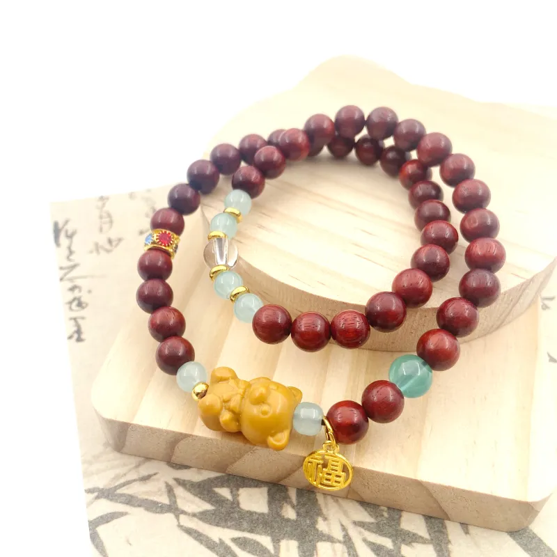 ERXI Pterocarpus Bracelets Unisex-3