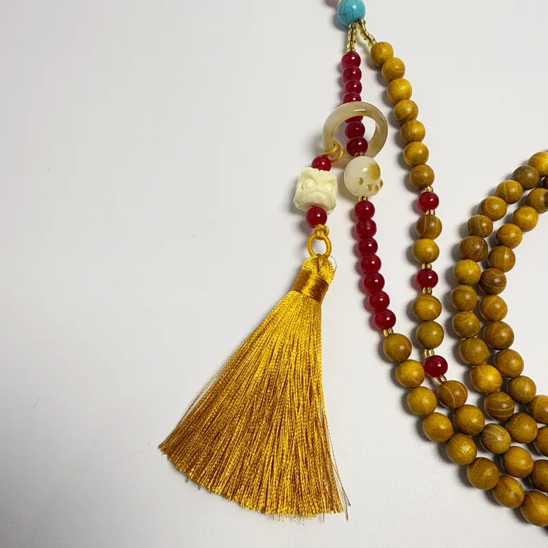 ERXI Golden Sandalwood Necklaces Unisex-5