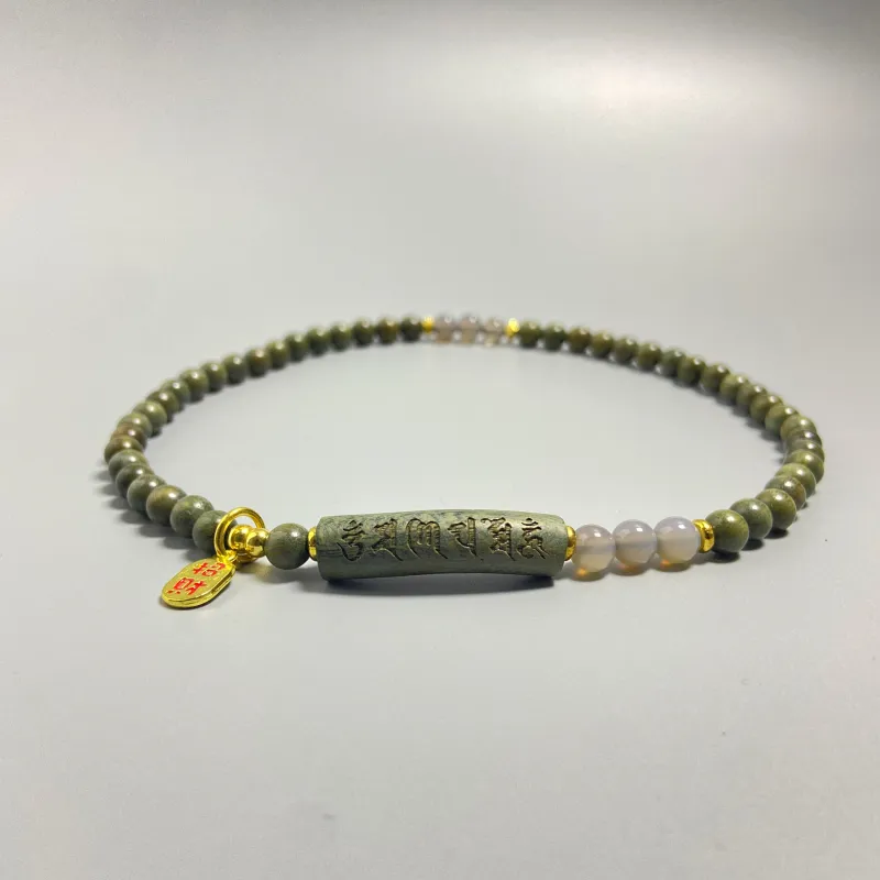 ERXI Green Sandalwood Wooden Bracelets Unisex-5