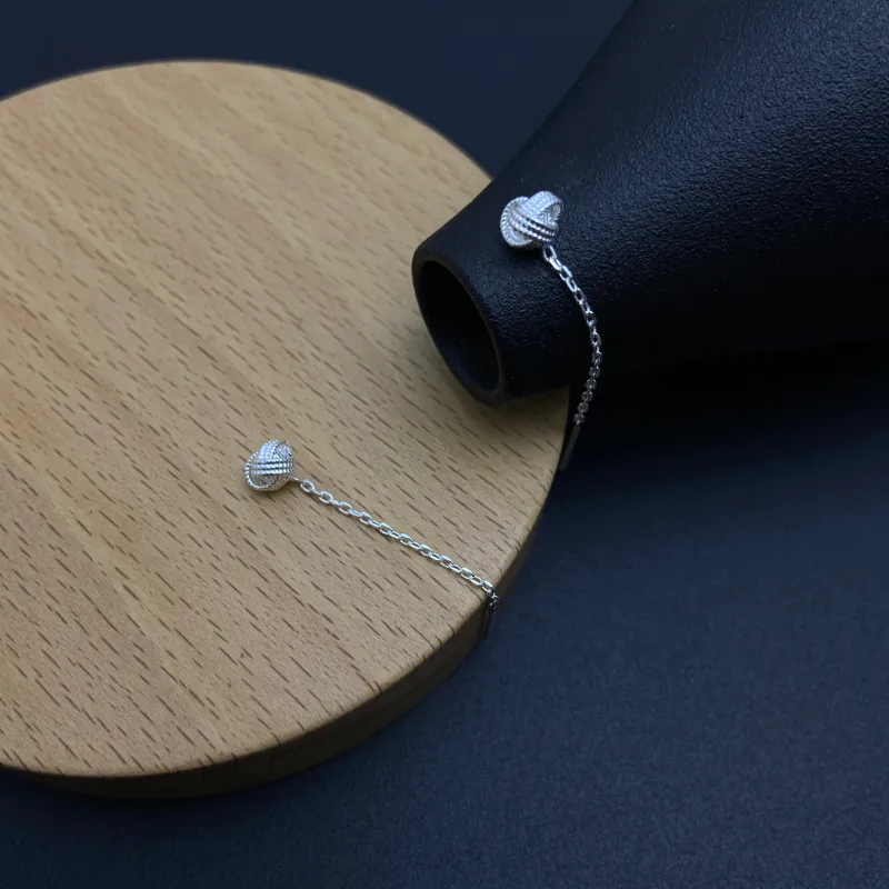ERXI 925 Silver Needles Drop Earrings Women's-5