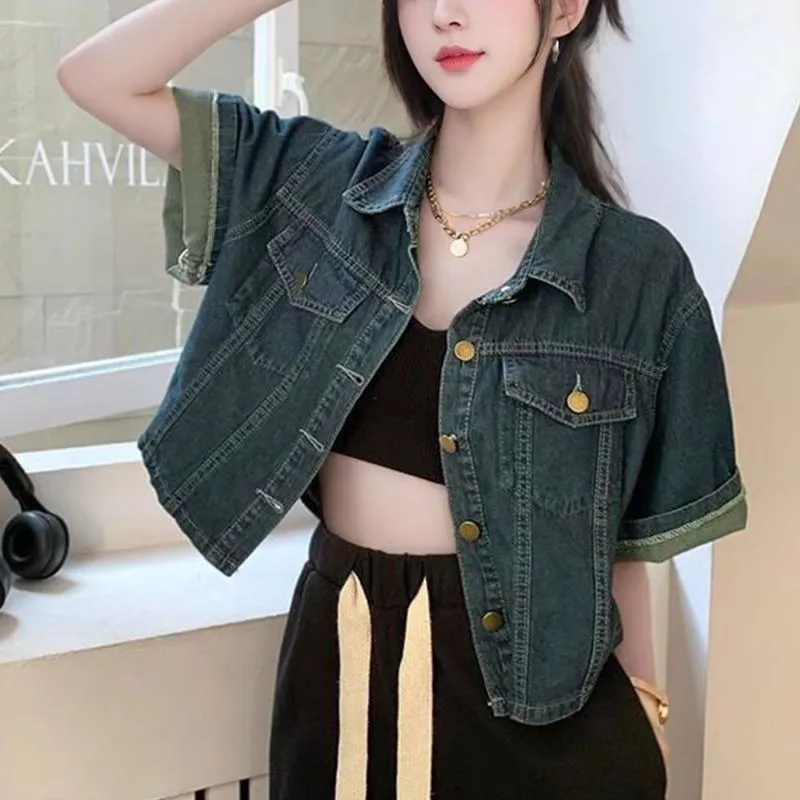 CDAYU Vests Women's Dark Color Denim Vest Outerwear Vest/Women's Cool And Stylish Vest/Premium/Loose Fit/Beautiful/Trendy/Attractive/Vest Loose Fit Effortless Style/Women's Outerwear Fashion-5