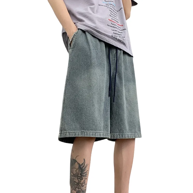 SIFLYTO Denim Shorts Unisex Blue-5