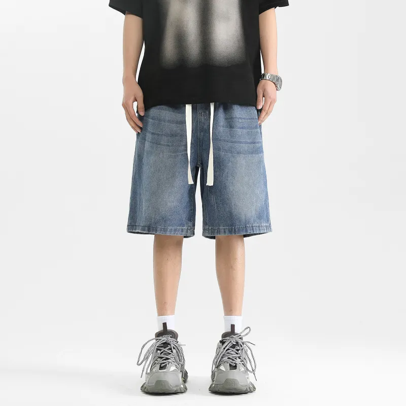 SIFLYTO Denim Shorts Unisex Blue-2