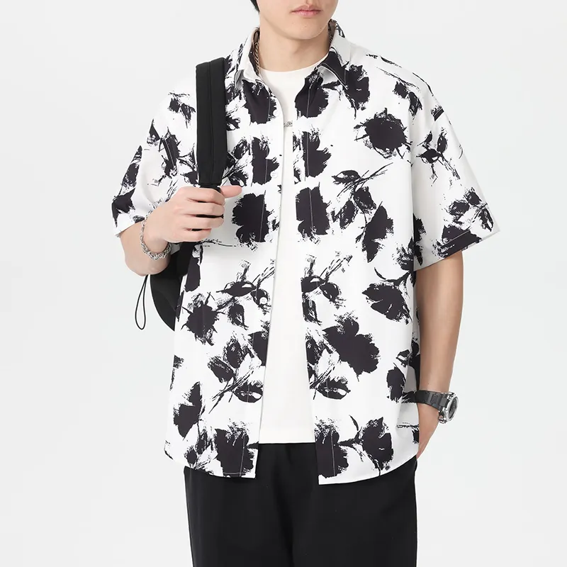 SIFLYTO Shirts Unisex Ink Flower Shadows-4