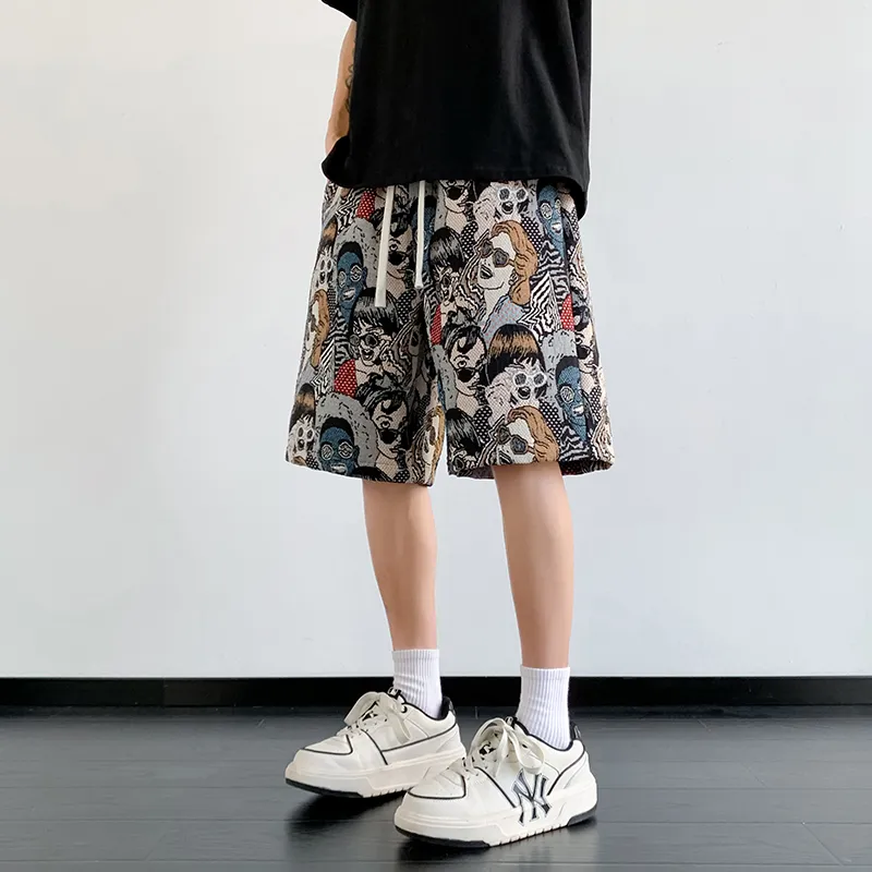 SIFLYTO Casual Shorts Unisex Embroidery Figure-2