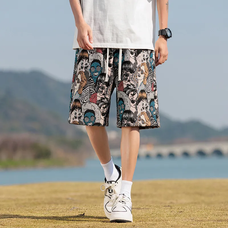 SIFLYTO Casual Shorts Unisex Embroidery Figure-3