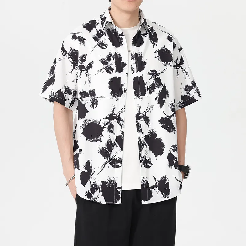 SIFLYTO Shirts Unisex Ink Flower Shadows-2