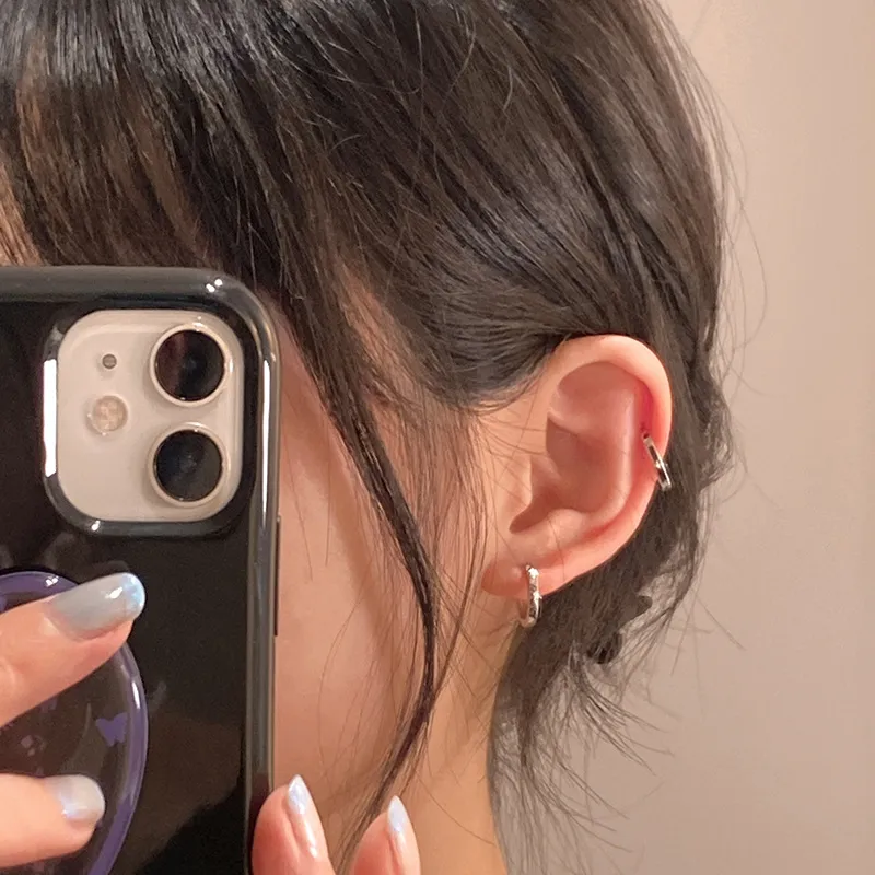 GELUTU S999 Silver Earrings Unisex-6