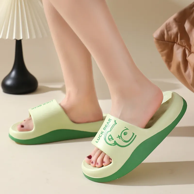 Ke Jiayi Platform Slippers For Dormitory & Indoor Home, Cute Outerwear, Slip Resistant, Odor Free, Cool Slippers-6