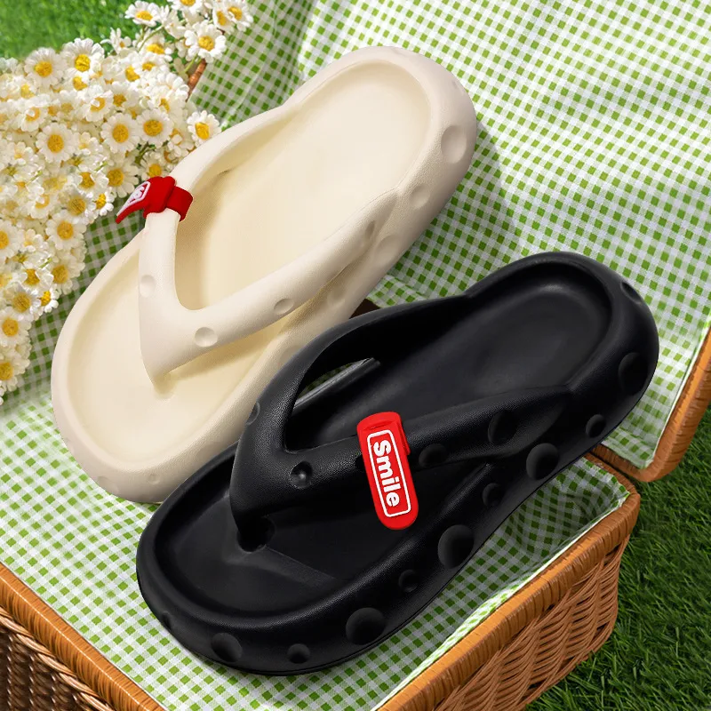 Ke Jiayi Flip Flops Women's Summer EVA Platform Solid Color Versatile Fashion Outerwear Seaside Sandal-1