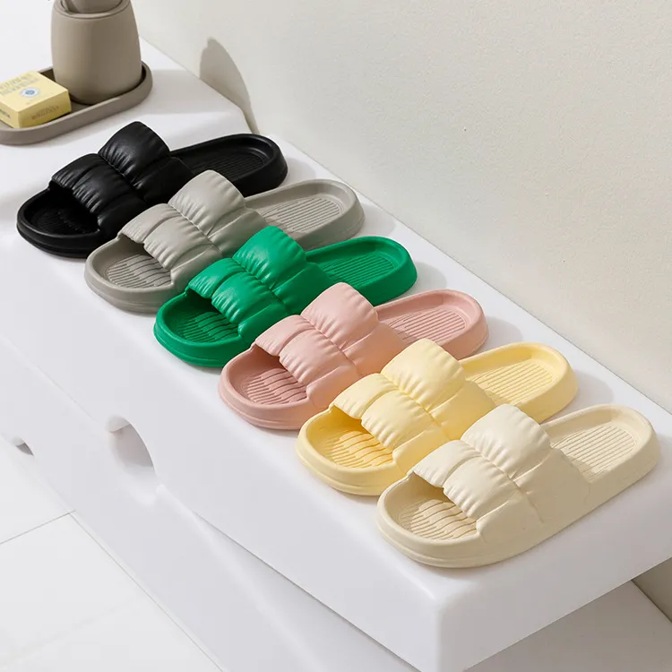 Ke Jiayi Good Looking Refreshing EVA Petal Slippers Indoor Couple Soft Sole Home Slippers Unisex Versatile Lightweight-1