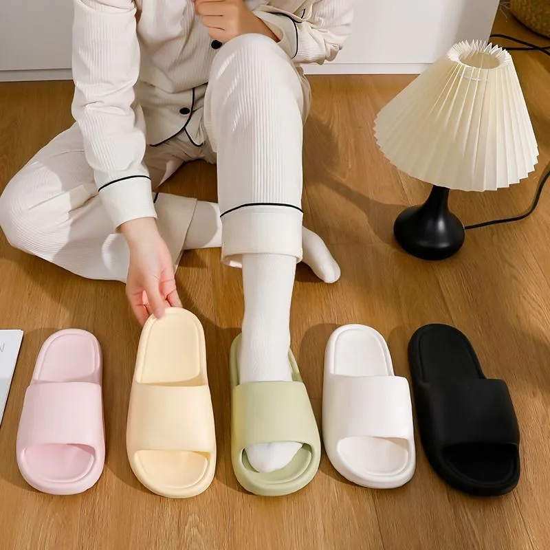 Ke Jiayi Squashy And Bouncy Feeling Platform Slippers Summer Bathroom Eva Home Bathing Plus Size, Slippers-4
