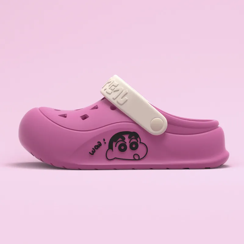 Ming Sheng Crayon Shin Chan Clogs Summer Platform Squashy And Bouncy Feeling Cute Slip Resistant Versatile Slippers-12