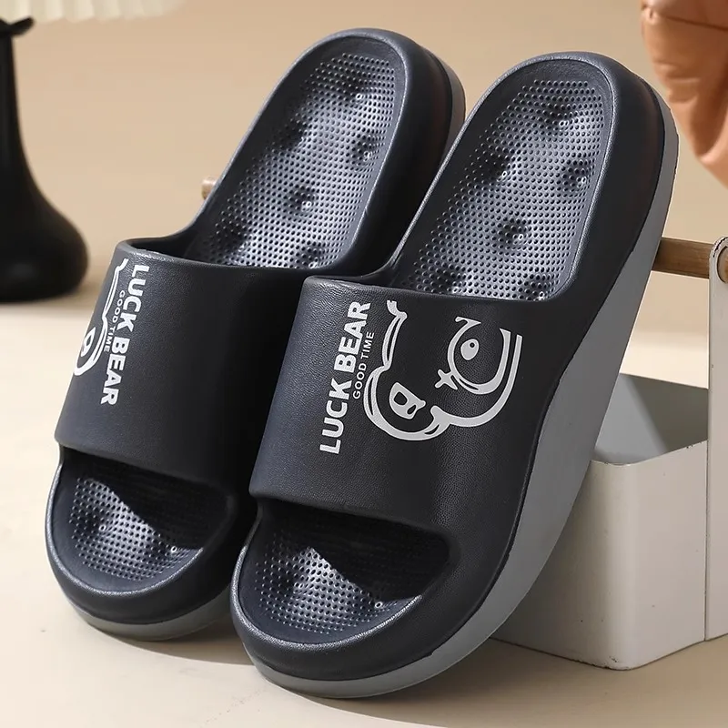 Ke Jiayi Platform Slippers For Dormitory & Indoor Home, Cute Outerwear, Slip Resistant, Odor Free, Cool Slippers-8