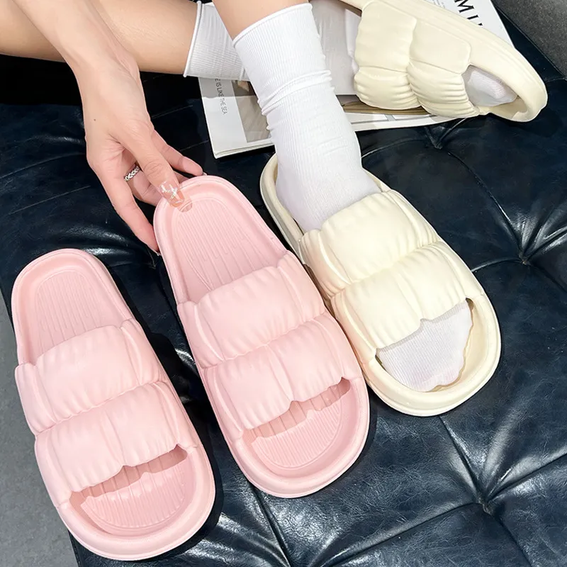 Ke Jiayi Good Looking Refreshing EVA Petal Slippers Indoor Couple Soft Sole Home Slippers Unisex Versatile Lightweight-3