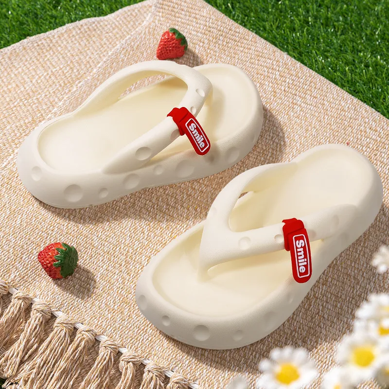 Ke Jiayi Flip Flops Women's Summer EVA Platform Solid Color Versatile Fashion Outerwear Seaside Sandal-4