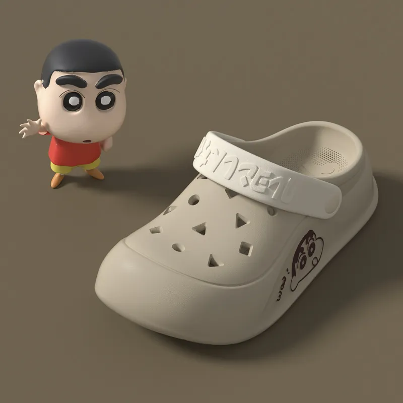 Ming Sheng Crayon Shin Chan Clogs Summer Platform Squashy And Bouncy Feeling Cute Slip Resistant Versatile Slippers-3