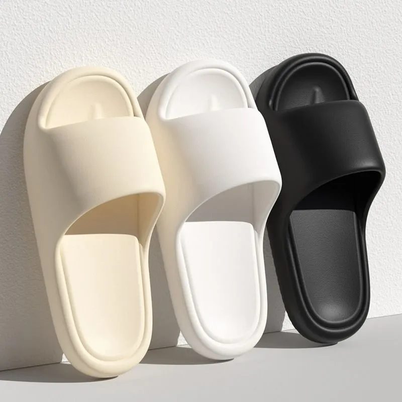 Ke Jiayi Squashy And Bouncy Feeling Platform Slippers Summer Bathroom Eva Home Bathing Plus Size, Slippers-3