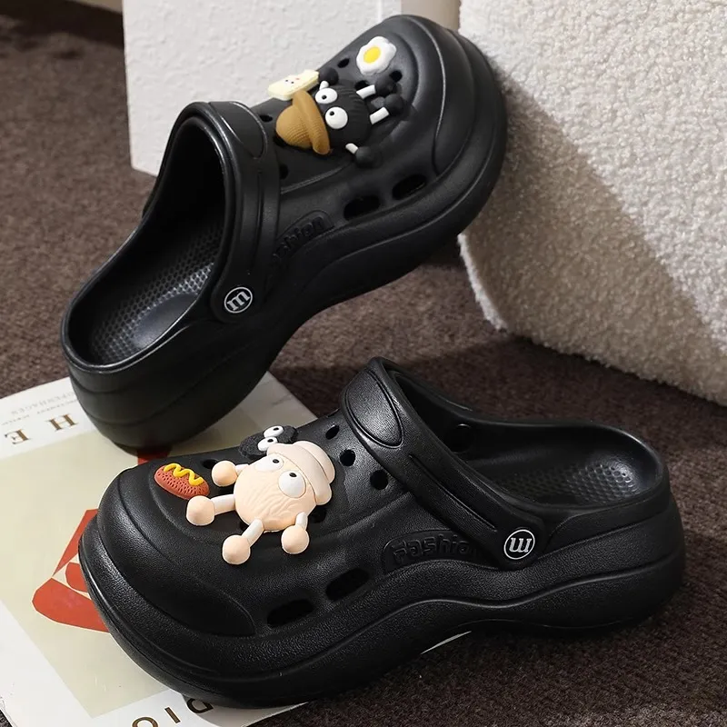 Ke Jiayi Platform Summer Versatile Trendy Slip Resistant Odor Resistant Slippers Outerwear Fashion Closed Toe Sandal-7
