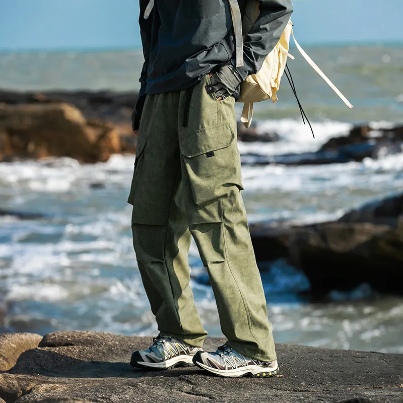 VanCamel Windbreaker Pants Unisex Army Green-1