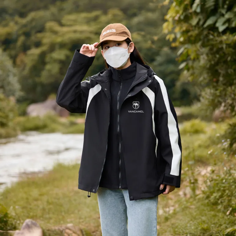 VanCamel Waterproof And Windproof To Keep Warm Windbreaker Jackets Unisex-7