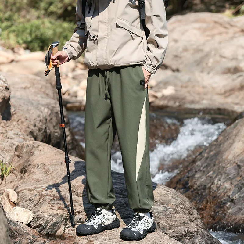 VanCamel Windbreaker Pants Unisex Army Green-2