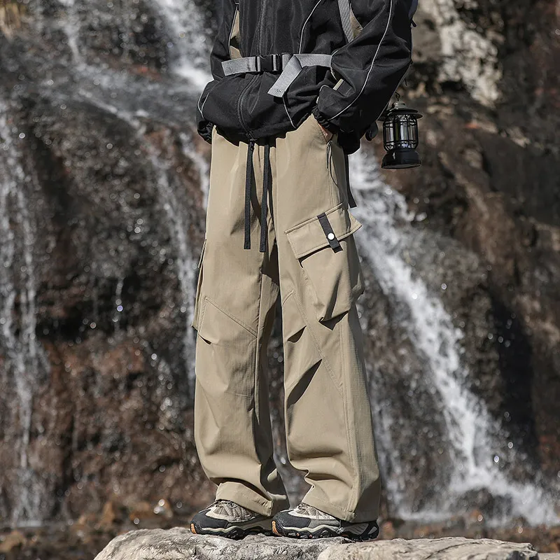 VanCamel Cargo Pants Unisex White-5
