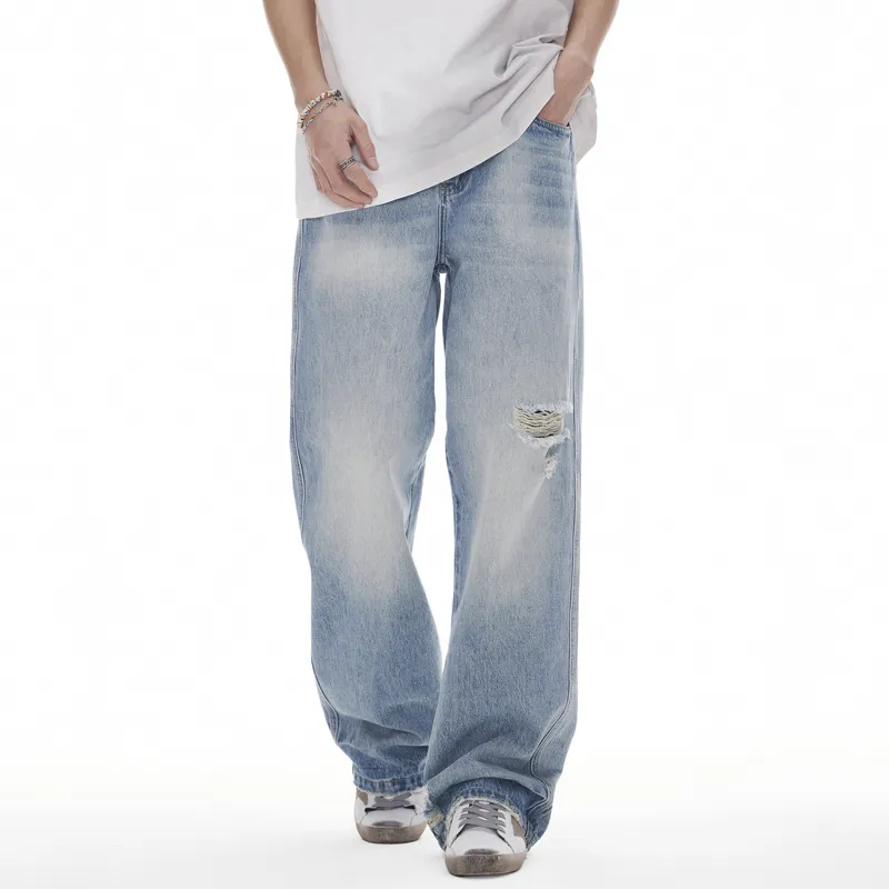 FAIRWHALE Jeans Unisex Light Blue-5