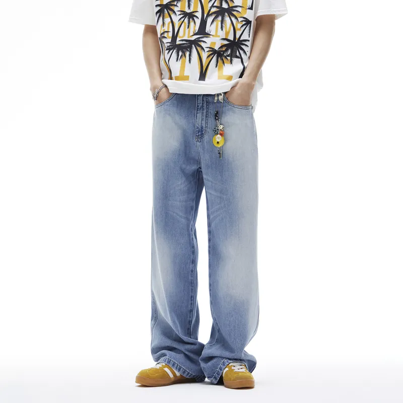 FAIRWHALE Jeans Unisex Blue White-2