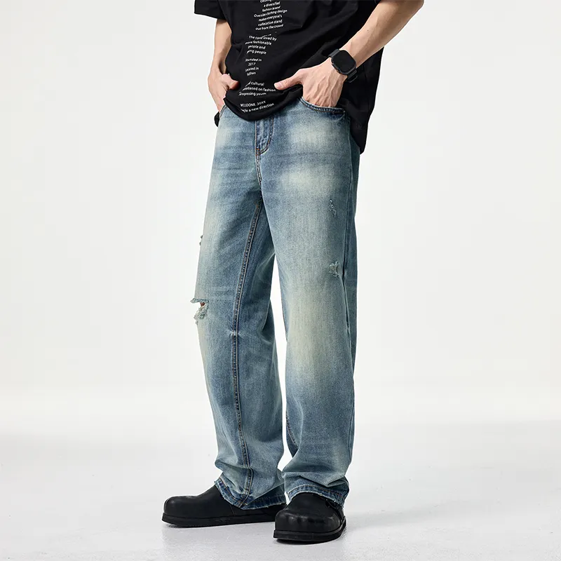 FAIRWHALE Jeans Unisex Denim Blue-4