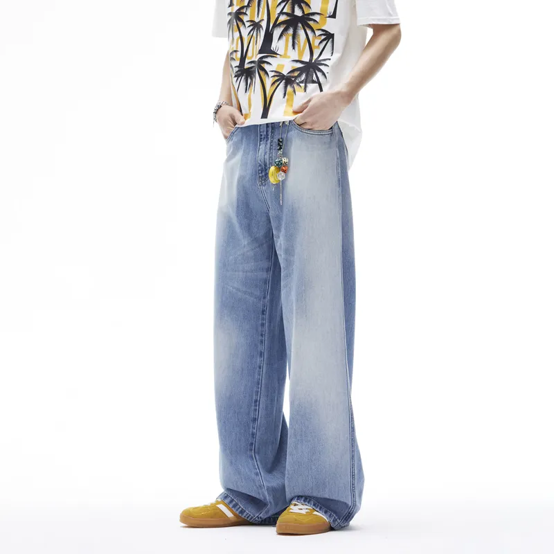 FAIRWHALE Jeans Unisex Blue White-3