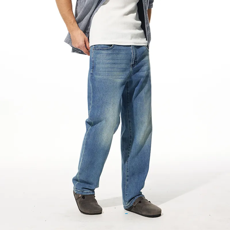 FAIRWHALE Jeans Unisex Vintage Blue-2