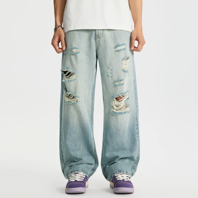 FAIRWHALE Jeans Unisex Light Blue-2