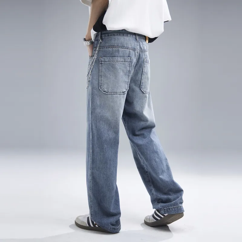 FAIRWHALE Jeans Unisex Blue White-7