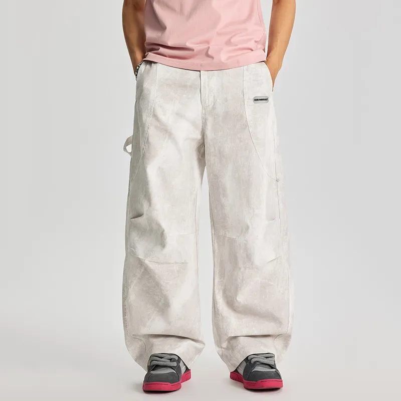 FAIRWHALE Casual Pants Unisex White-7