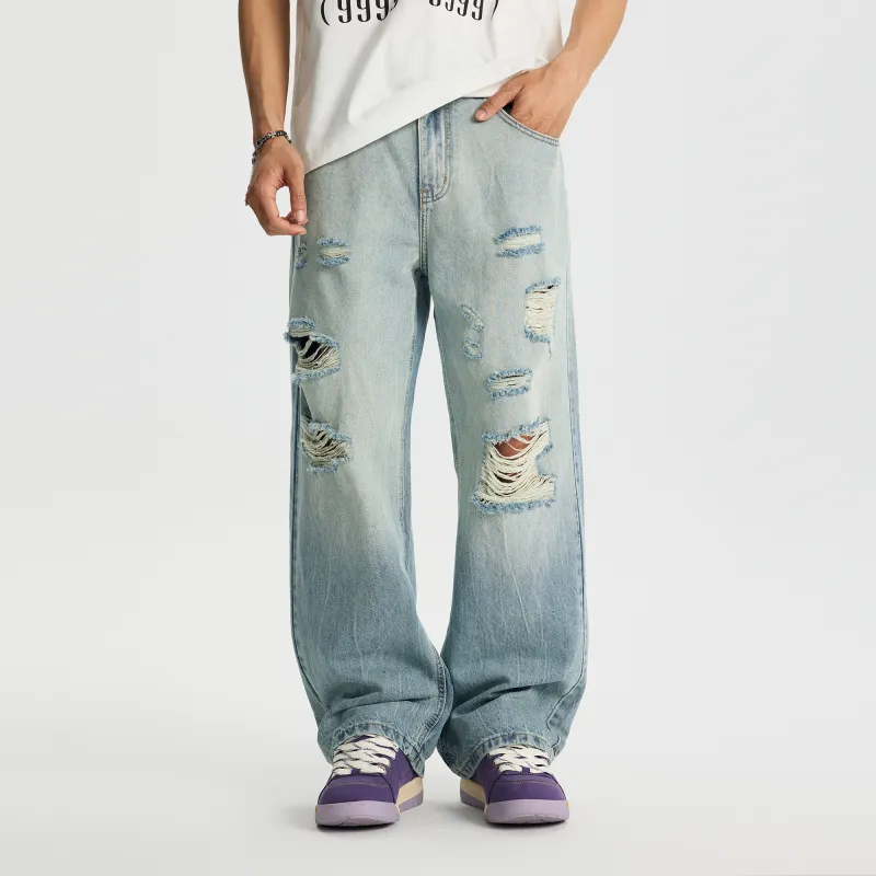 FAIRWHALE Jeans Unisex Light Blue-3
