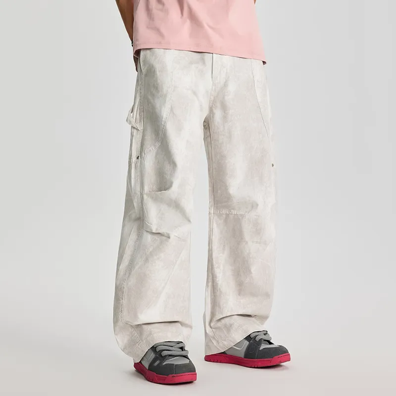 FAIRWHALE Casual Pants Unisex White-3