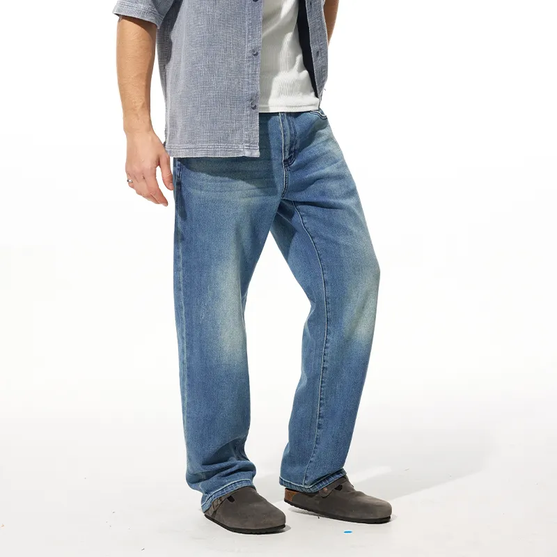FAIRWHALE Jeans Unisex Vintage Blue-3
