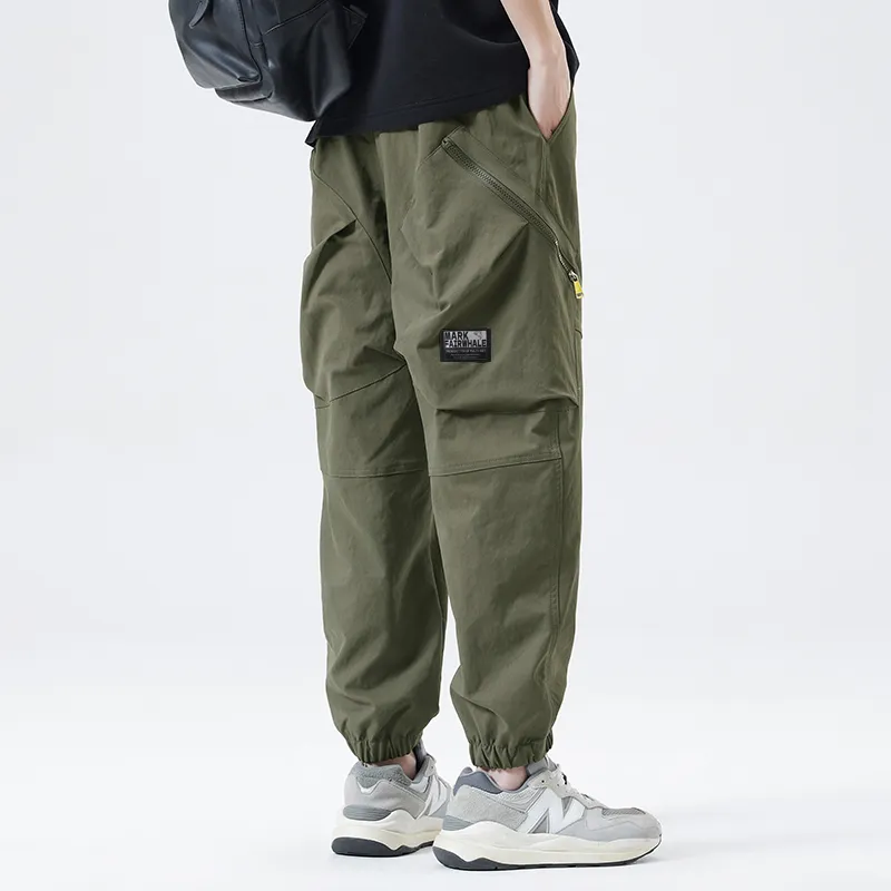 FAIRWHALE Spring Summer Harem Pants Unisex Army Green-7