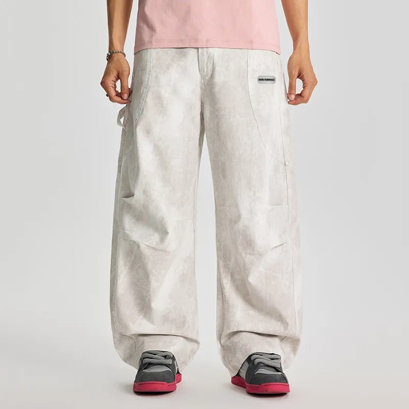 FAIRWHALE Casual Pants Unisex White-2