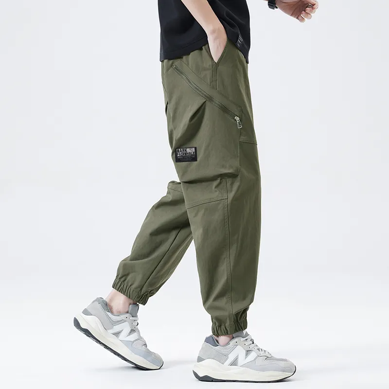 FAIRWHALE Spring Summer Harem Pants Unisex Army Green-2