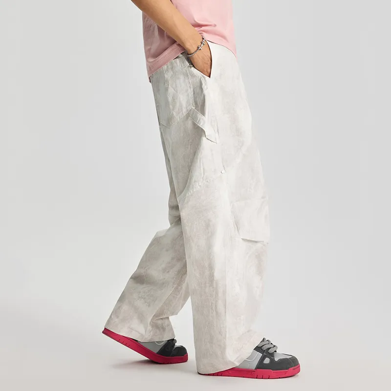 FAIRWHALE Casual Pants Unisex White-4