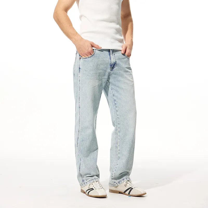 FAIRWHALE Jeans Unisex Light Blue-2