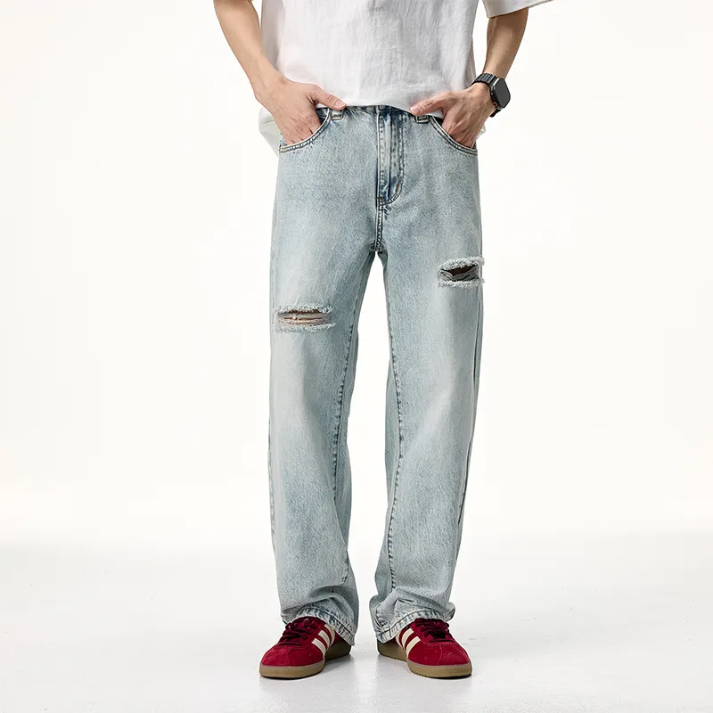 FAIRWHALE Jeans Unisex Light Blue-4